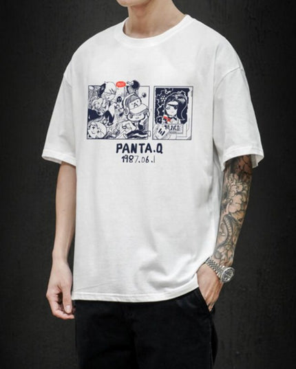 Męski T-shirt z komiksowym motywem