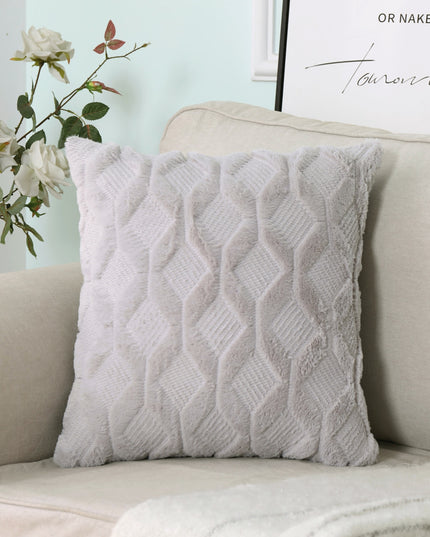 Poszewka na poduszkę z haftem w geometryczny wzór