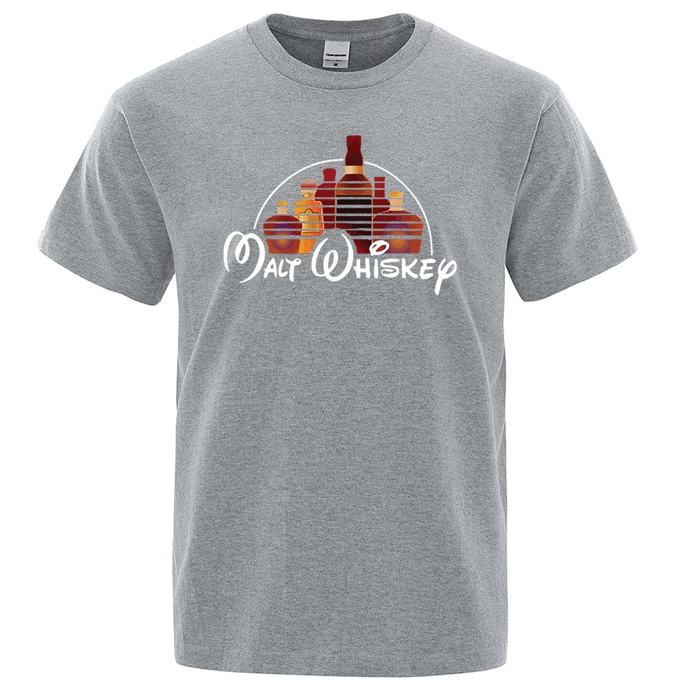 Męski T-shirt z napisem "MALT WHISKEY"