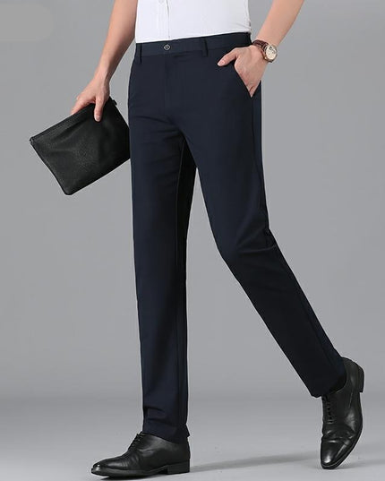 Męskie spodnie eleganckie z długą nogawką