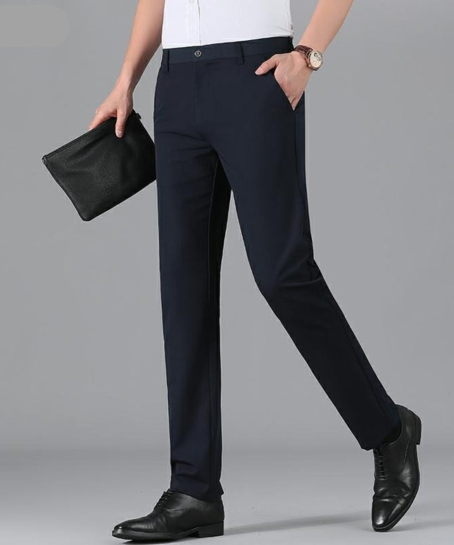 Męskie spodnie eleganckie z długą nogawką