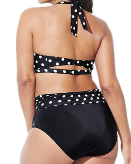 Dwuczęściowy strój kąpielowy plus size z podwójnym zapięciem