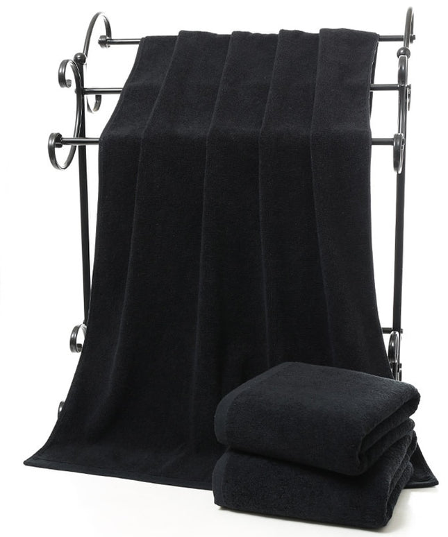 Ręcznik saunowy bawełniany czarny