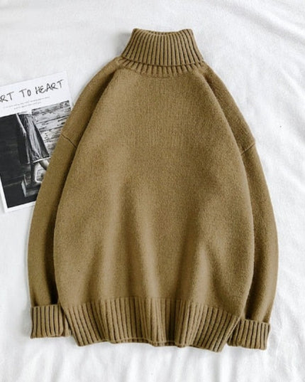 Męski sweter typu golf o kroju oversize