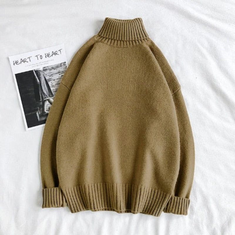 Męski sweter typu golf o kroju oversize