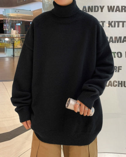 Męski sweter typu golf o kroju oversize