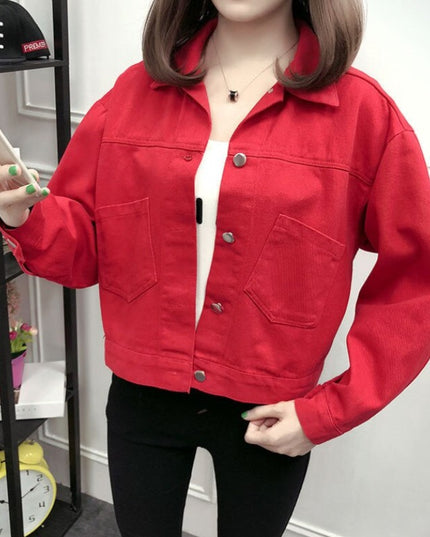 Damska kurtka jeansowa klasyczna o prostym kroju