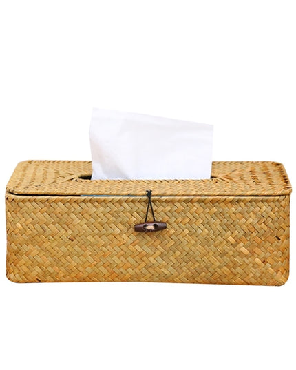 Pudełko na chusteczki rattanowe organizer