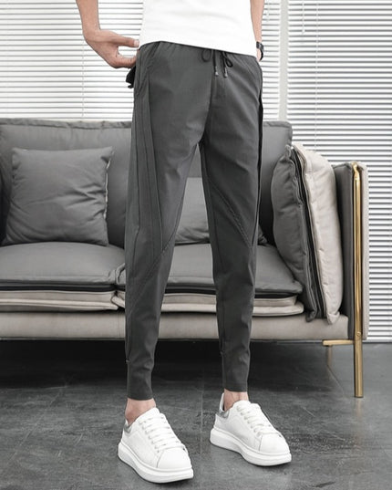Męskie spodnie eleganckie ze zwężanymi nogawkami
