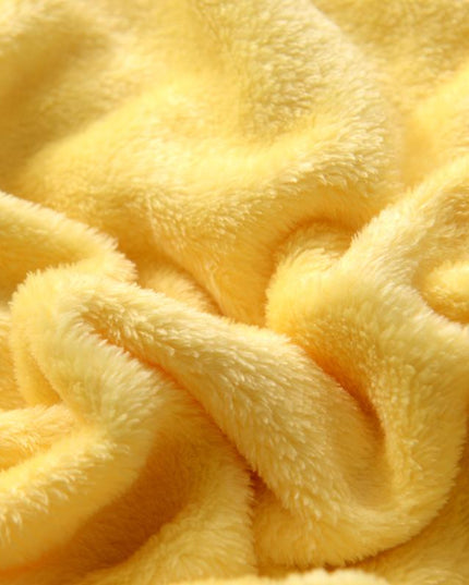 Koc flanelowy ciepły w żółtym kolorze