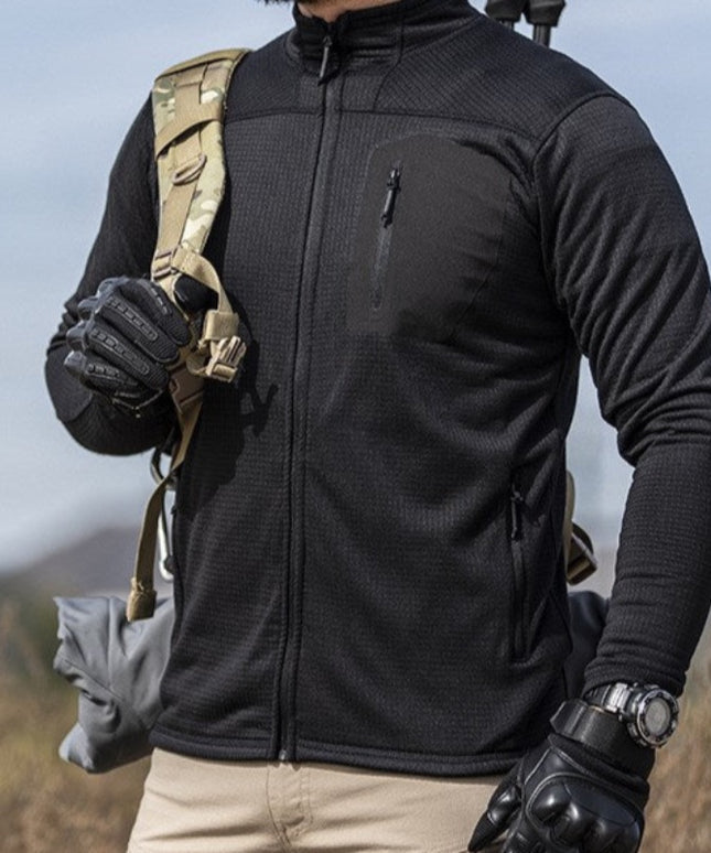 Męska kurtka przejściowa dopasowana zapinana na zamek