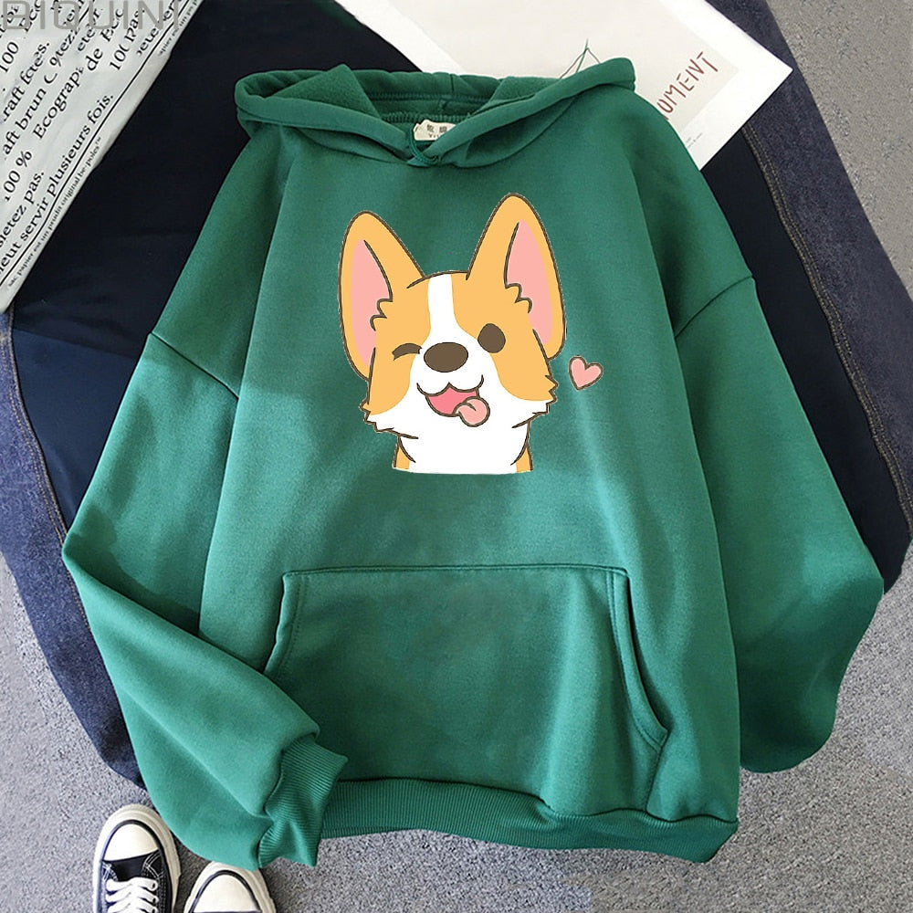 Damska bluza z pieskiem corgi