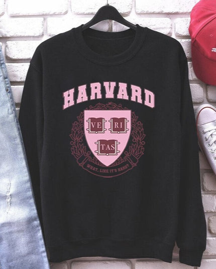 Damska bluza bez kaptura z napisem HARVARD