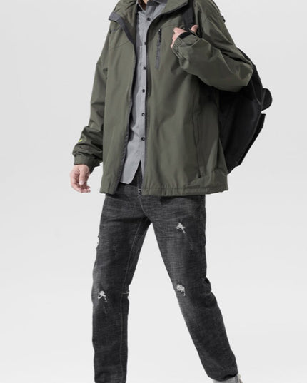 Męska kurtka przeciwdeszczowa luźna wodoodporna