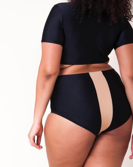 Dwuczęściowy strój kąpielowy plus size tankini