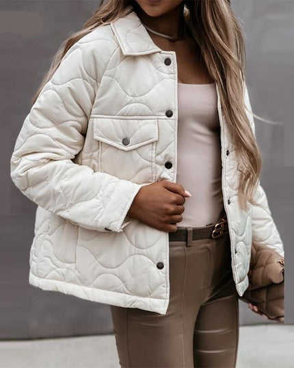 Damska kurtka zimowa krótka z kieszeniami