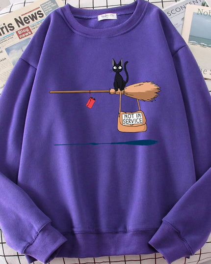 Damska bluza bez kaptura z nadrukiem