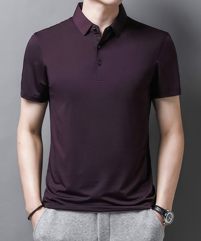 Męska koszulka polo z prążkowanej tkaniny