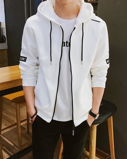 Męska bluza rozpinana z czarnym wykończeniem