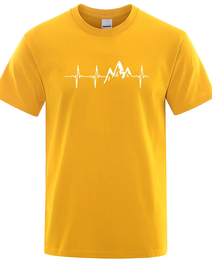 Męski T-shirt z nadrukiem z motywem gór