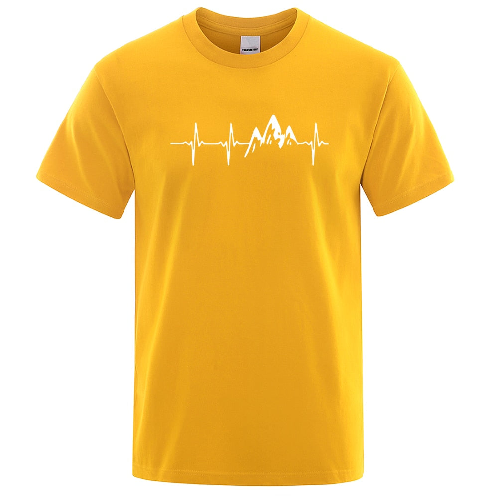 Męski T-shirt z nadrukiem z motywem gór