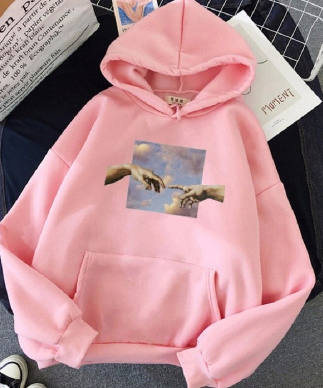 Męska bluza z kapturem i nadrukiem