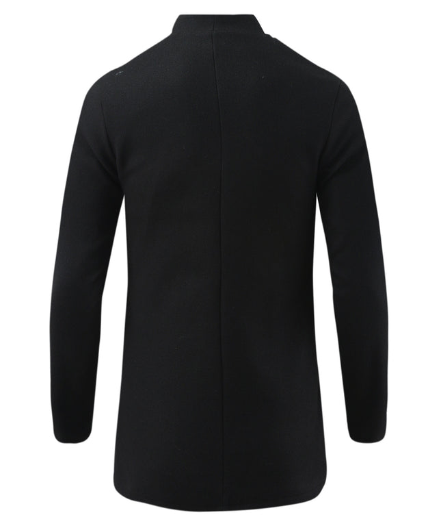 Męski płaszcz trzyrzędowy ze stójką