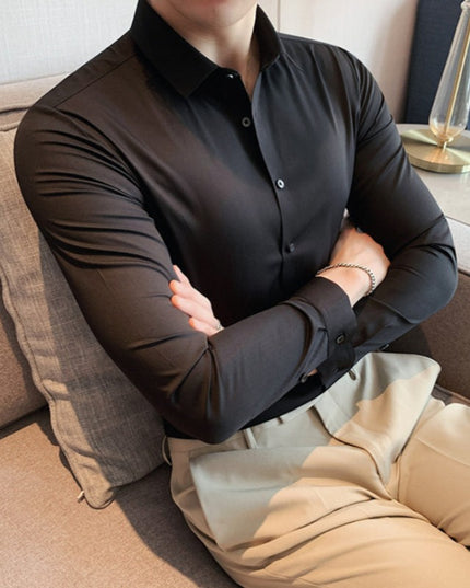 Męska koszula elastyczna o dopasowanym kroju