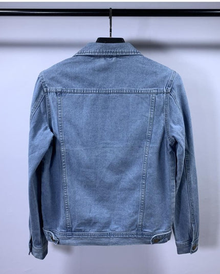 Męska kurtka jeansowa klasyczna o prostym kroju