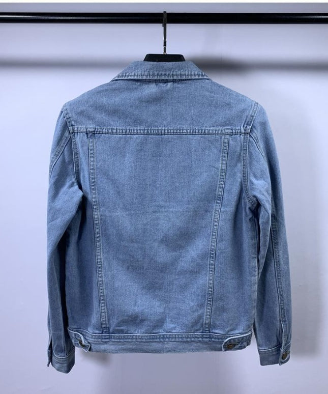 Męska kurtka jeansowa klasyczna o prostym kroju