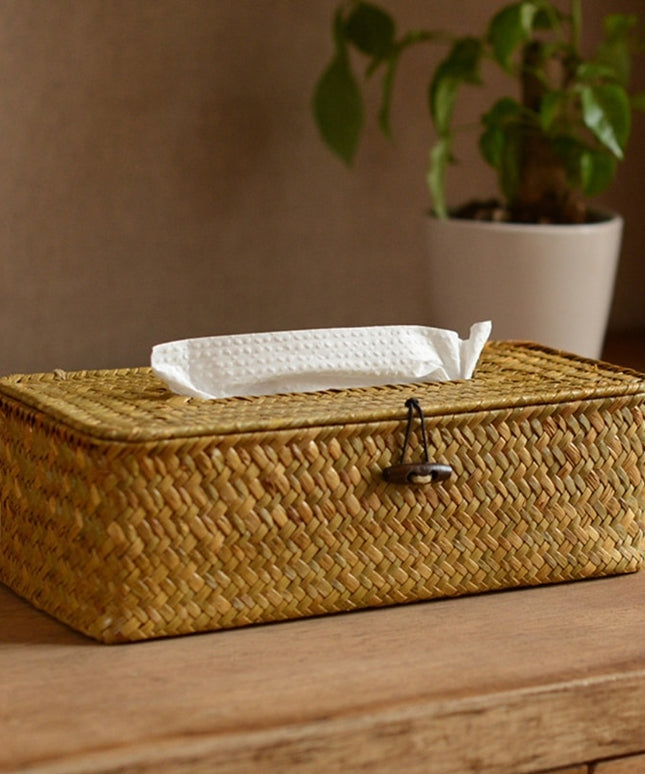Pudełko na chusteczki rattanowe organizer