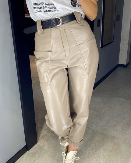 Damskie spodnie skórzane