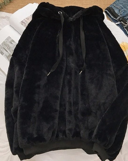 Damska bluza polarowa z kapturem nierozpinana