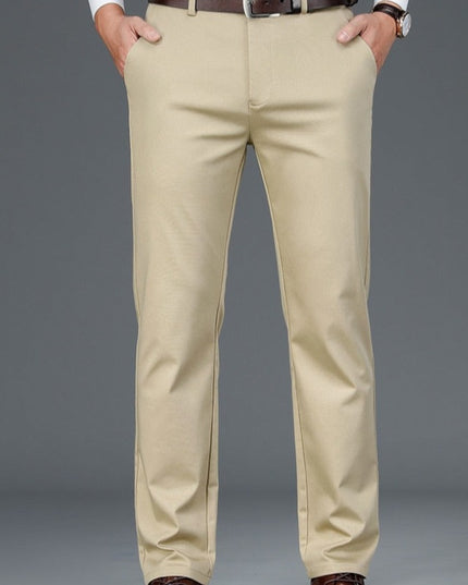 Męskie spodnie eleganckie z dodatkiem włókna bambusowego