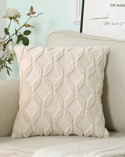 Poszewka na poduszkę z haftem w geometryczny wzór