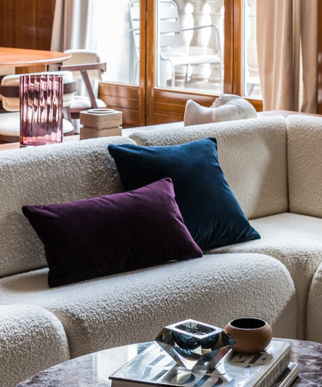 Poszewka na poduszkę welurowa w jednolitym kolorze