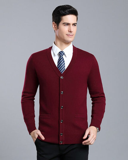 Męski sweter typu kardigan o eleganckim kroju