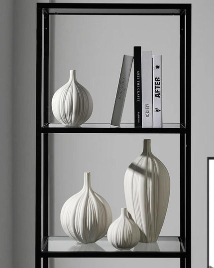 Wazon okrągły w białym kolorze