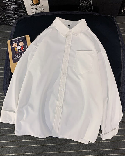 Męska koszula gładka o kroju oversize