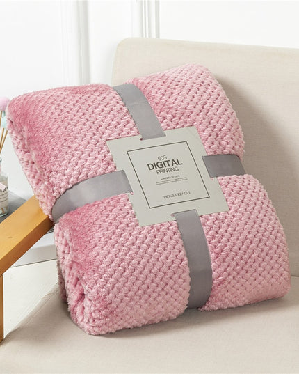 Koc dekoracyjny miękki w jednolitych kolorach