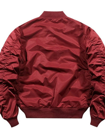 Męska kurtka przejściowa bomberka klasyczna z marszczeniami