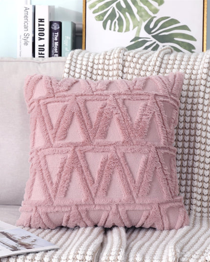 Poszewka na poduszkę z haftem w geometryczny wzór