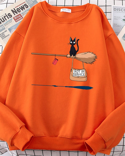 Damska bluza bez kaptura z nadrukiem