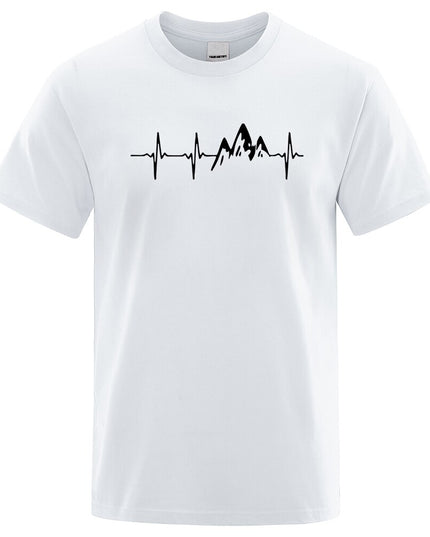 Męski T-shirt z nadrukiem z motywem gór