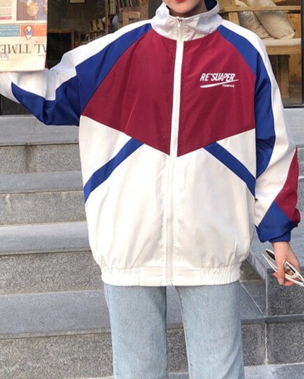 Damska kurtka przejściowa przeciwdeszczowa o luźnym kroju