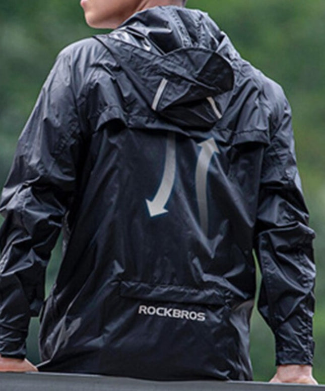 Męska kurtka przejściowa przeciwdeszczowa z kapturem