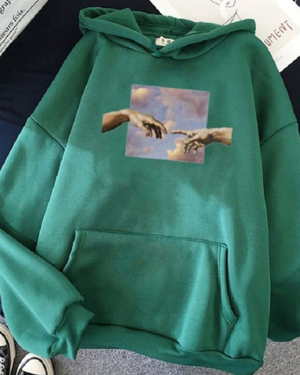 Męska bluza z kapturem i nadrukiem