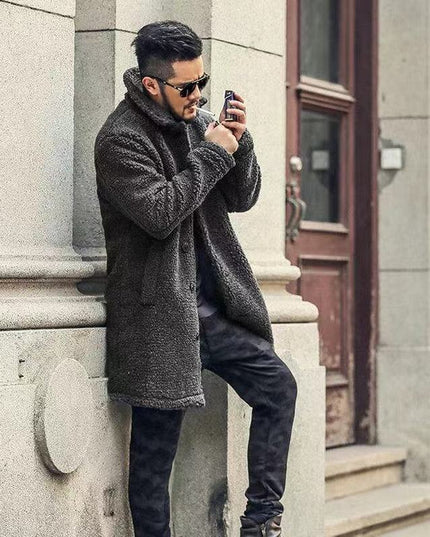 Męski płaszcz futrzany