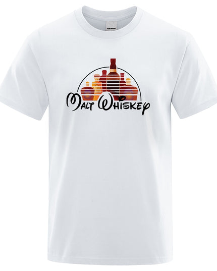 Męski T-shirt z napisem "MALT WHISKEY"