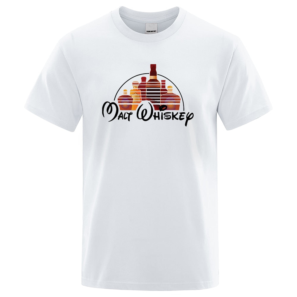 Męski T-shirt z napisem "MALT WHISKEY"